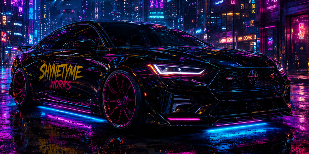 ShyneTyme sedan front three-quarter view
