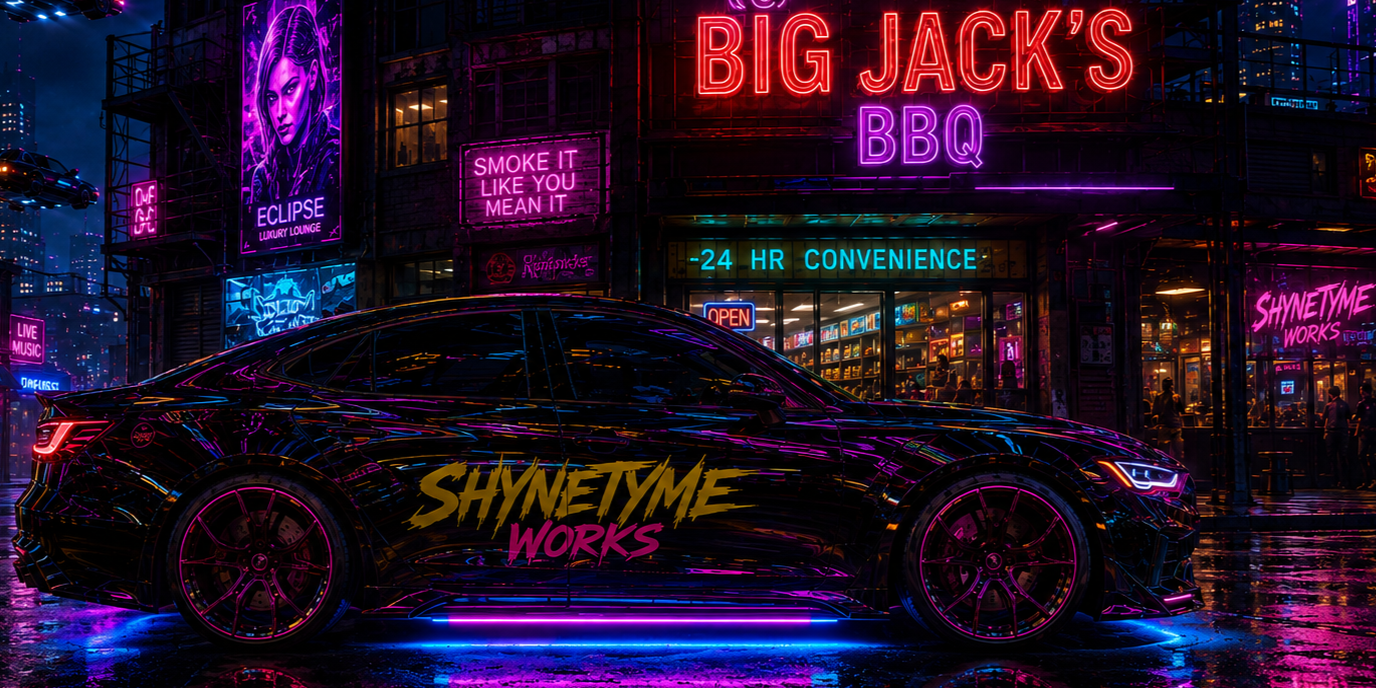 ShyneTyme sedan side view