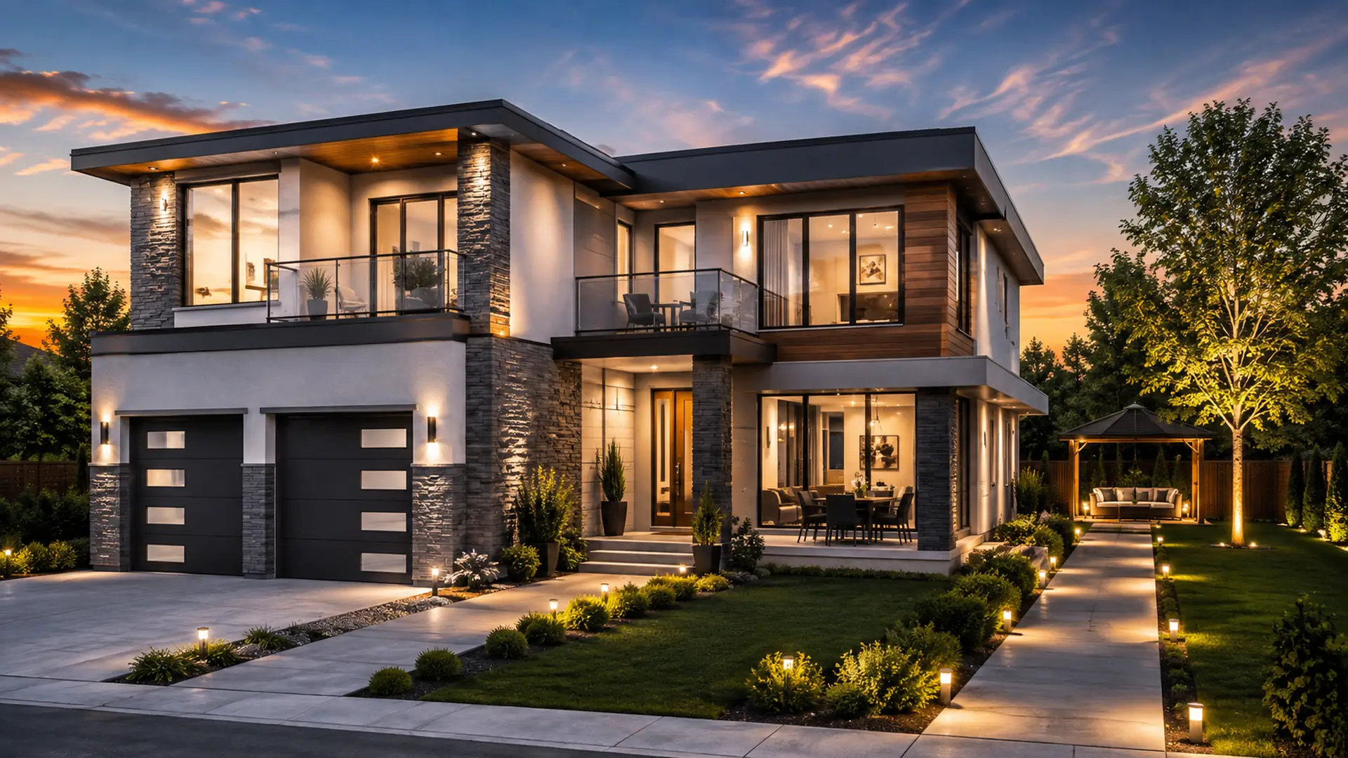 Modern home LED view